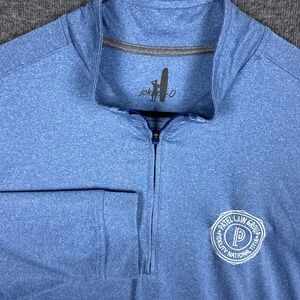 Johnnie O Flex Prep-Formance 1/4 Zip Pullover Mens Large Blue Stretch Golf